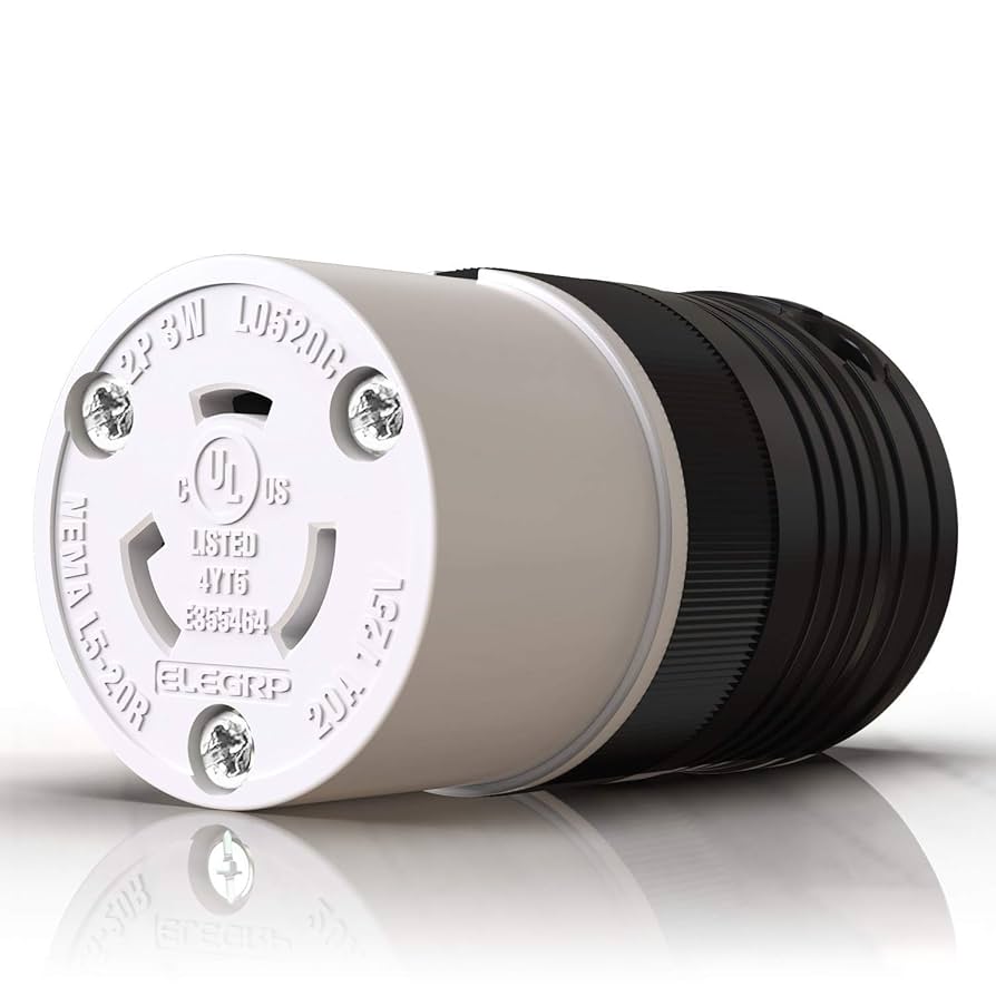 ELEGRP NEMA L5-20R Locking Connector, Generator Twist Lock